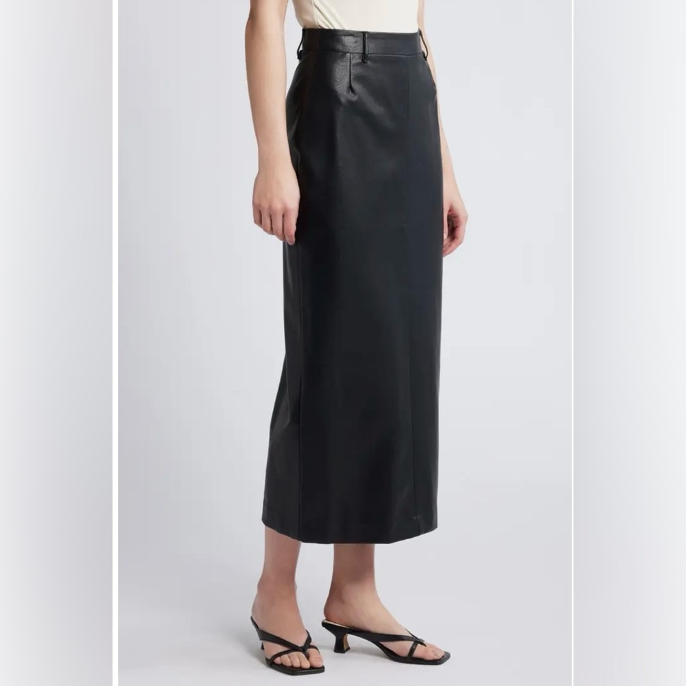 Pixie Market Yve Faux Leather Maxi Skirt - NWT - Size Large